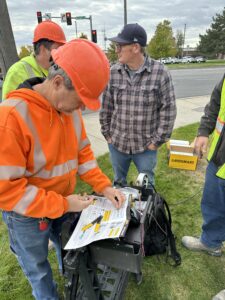 Installation of a Gridsmart intersection detection system using fiber"