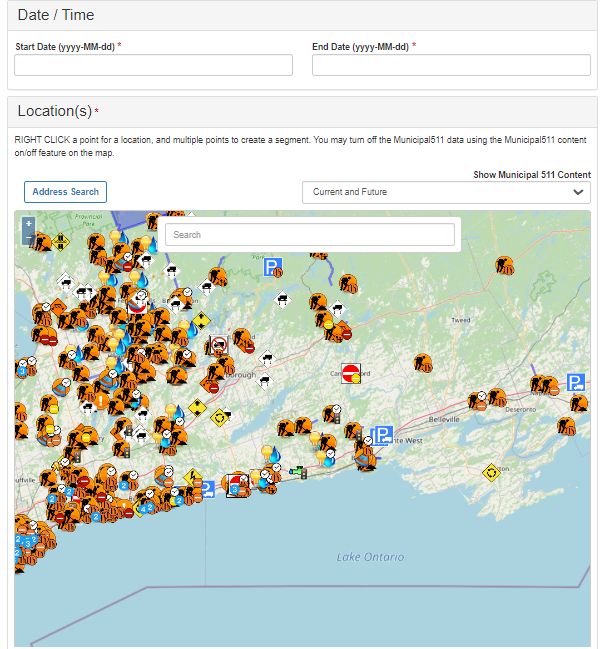 Web-based roadway construction permitting software by Transnomis